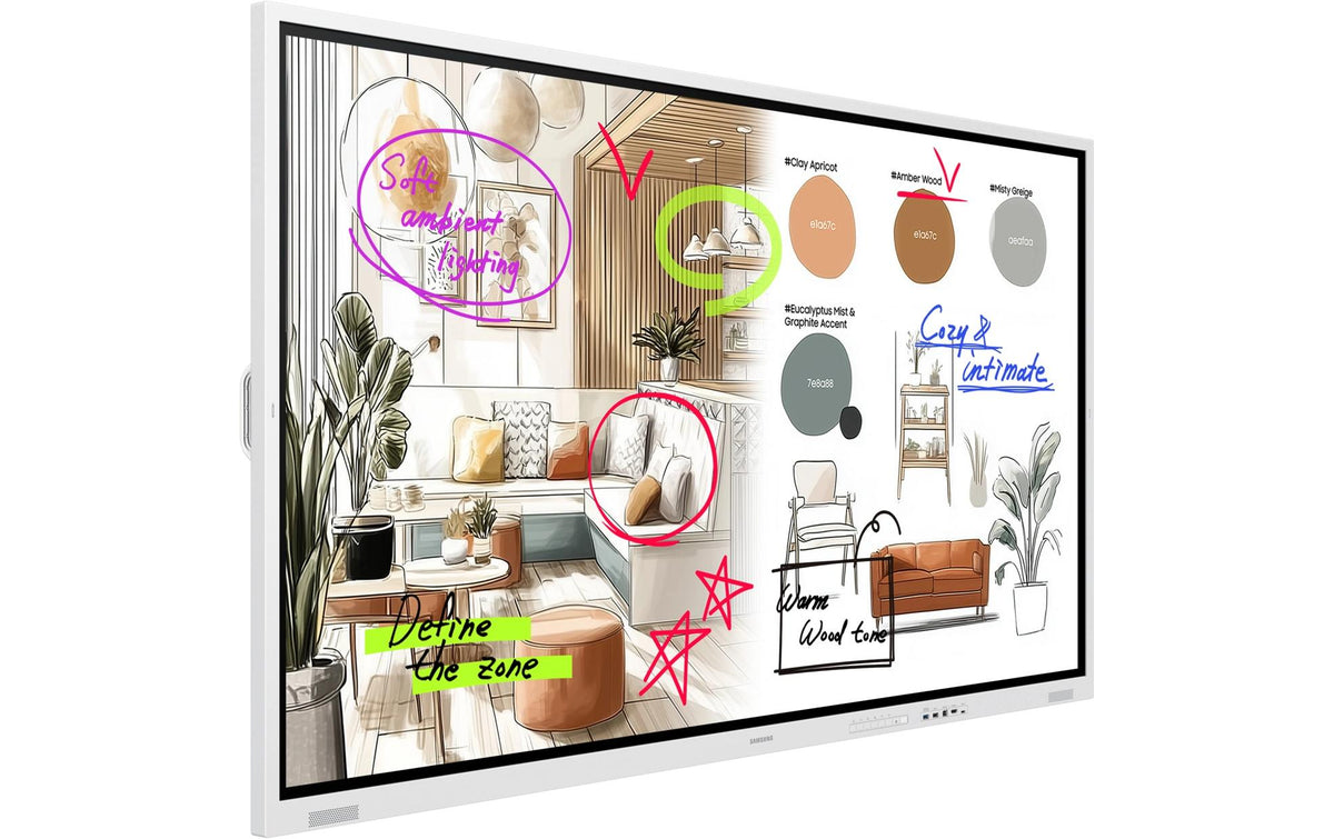 Samsung WM85FX – 85" 4K Ultra HD Interaktives Display (Touch), IR-Touch, 450 cd/m², Tizen