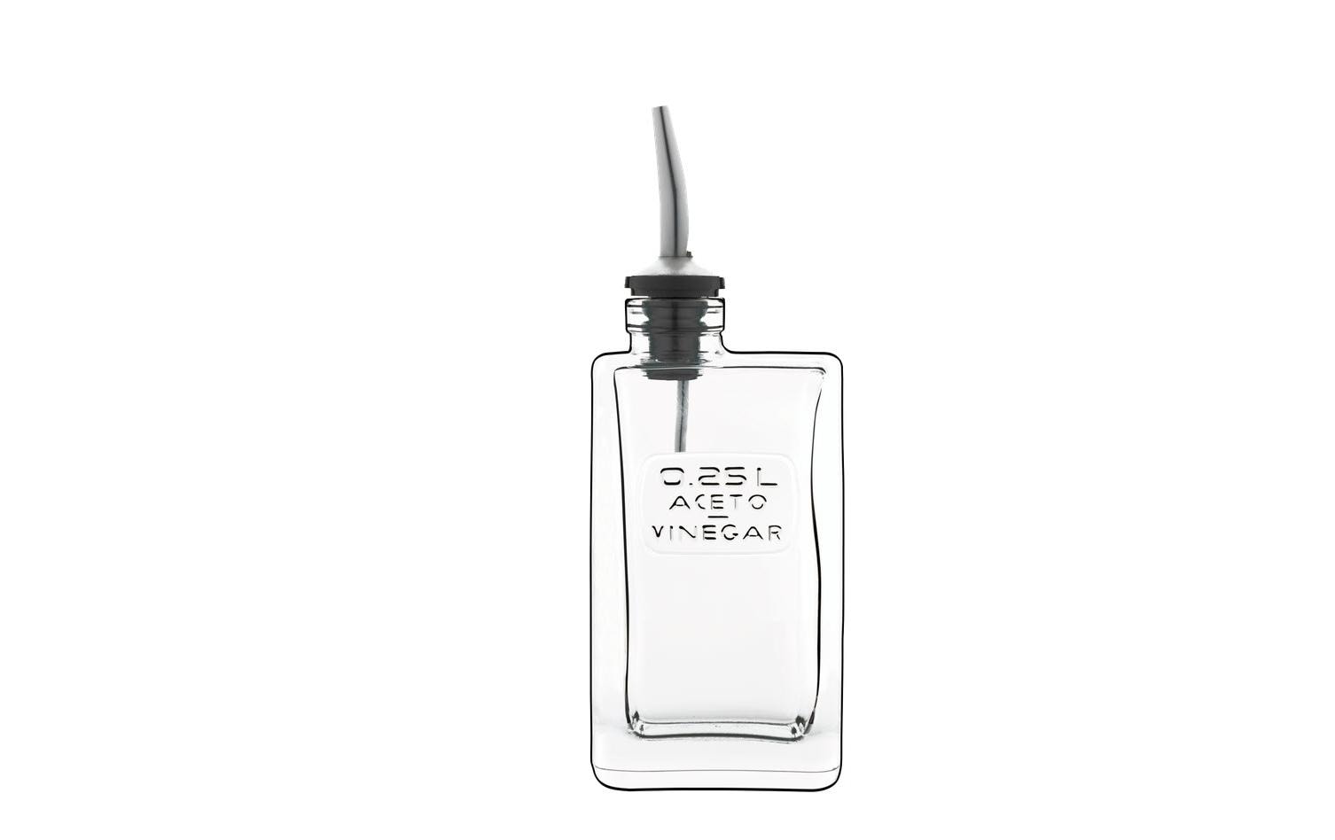 Bormioli Luigi Luigi Bormioli Essigflasche Optima – 250 ml, 5 × 7,4 × 14,3 cm, Glas, Transparent, spülmaschinenfest