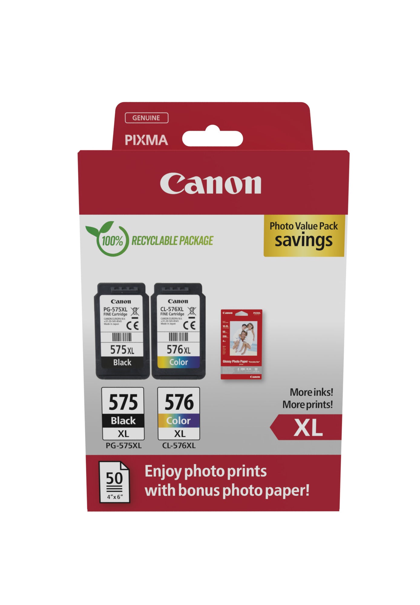 Canon Tintenpatronen-Multipack PG-575XL/CL-576XL, XL – für PIXMA TS-Serie