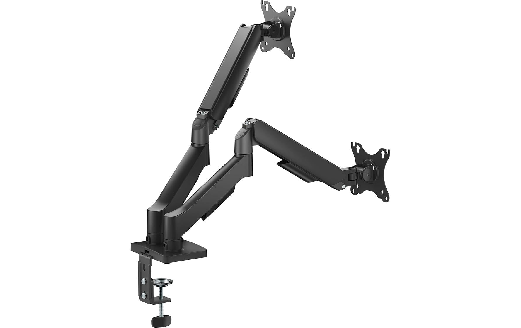 myWall Monitorarm Tischhalterung – 2 Monitore – bis 32" – bis 9 kg/Monitor – höhenverstellbar, neigbar – schwarz