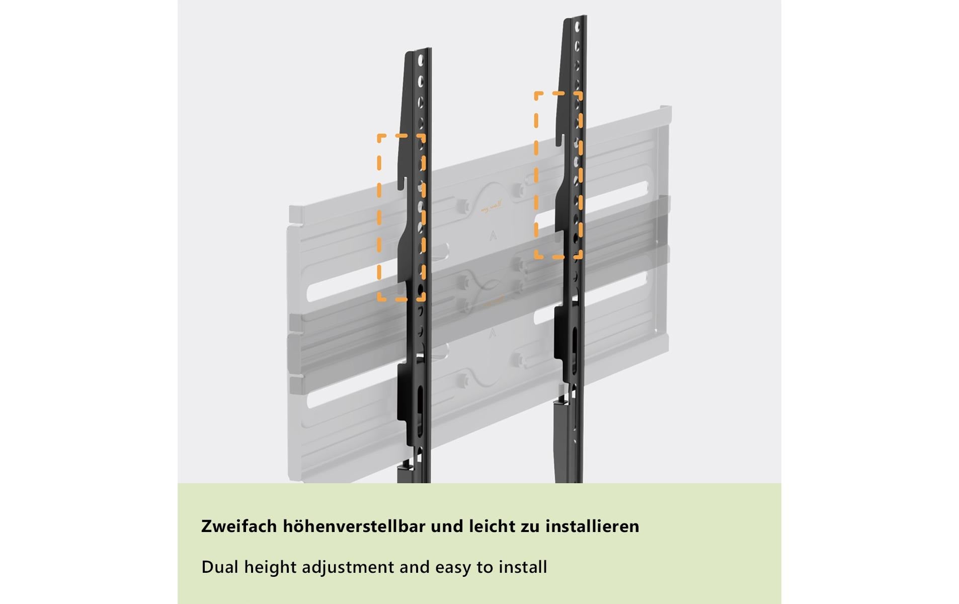 myWall My Wall Wandhalterung – Vollbeweglich – 37–80" – VESA 100×100–600×400 – bis 40 kg, Höhenverstellbar – Schwarz