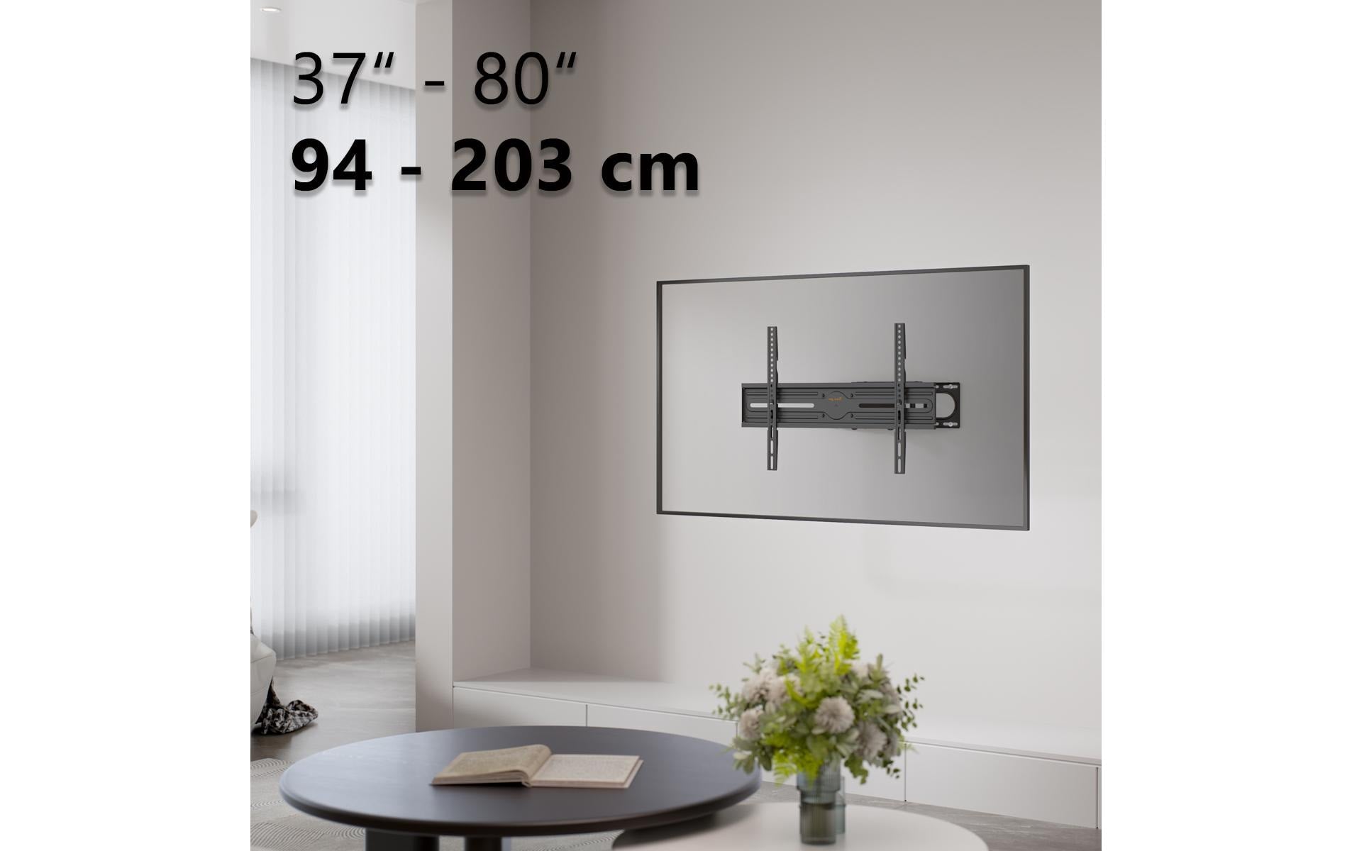 myWall My Wall Wandhalterung – Vollbeweglich – 37–80" – VESA 100×100–600×400 – bis 40 kg, Höhenverstellbar – Schwarz