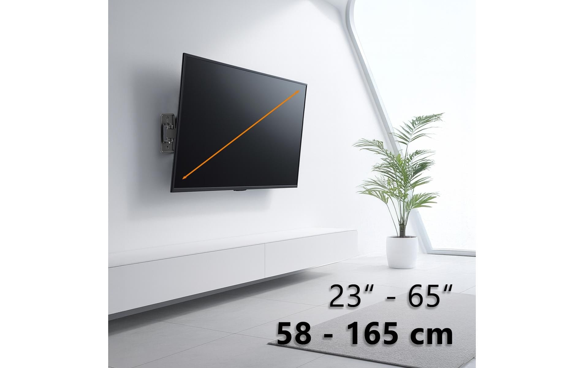 myWall My Wall Wandhalterung – Vollbeweglich – 23–65" – VESA 100×100–400×400 – bis 30 kg, Kabelführung – Schwarz