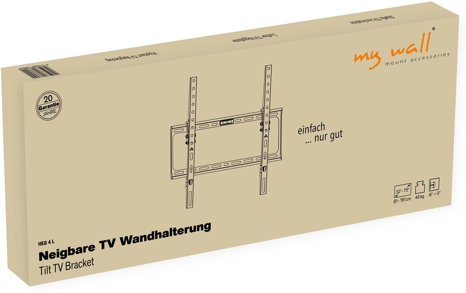 myWall My Wall Wandhalterung – Neigbar – 32–75" – VESA 50×50–400×400 – bis 45 kg – Schwarz