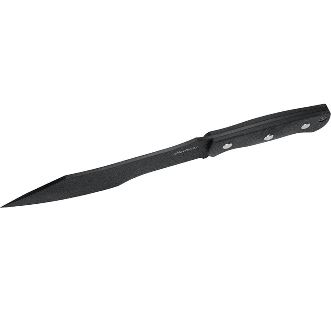 Herbertz Klappmesser 197 mm, D2, Micarta, Feststellklinge, Schwarz