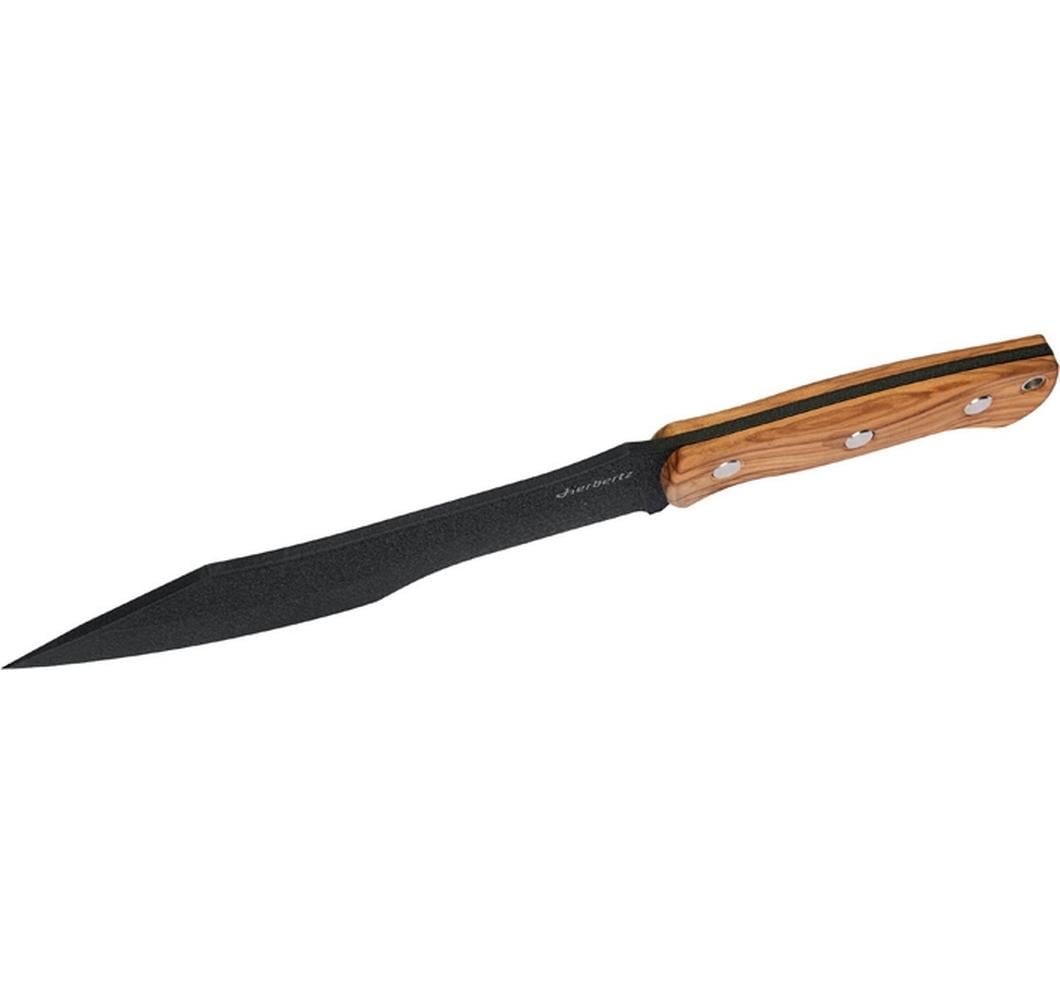 Herbertz Survivalmesser, Klingenstahl D2, Klingenlänge 197 mm, Gesamtlänge 324 mm, Olivenholz