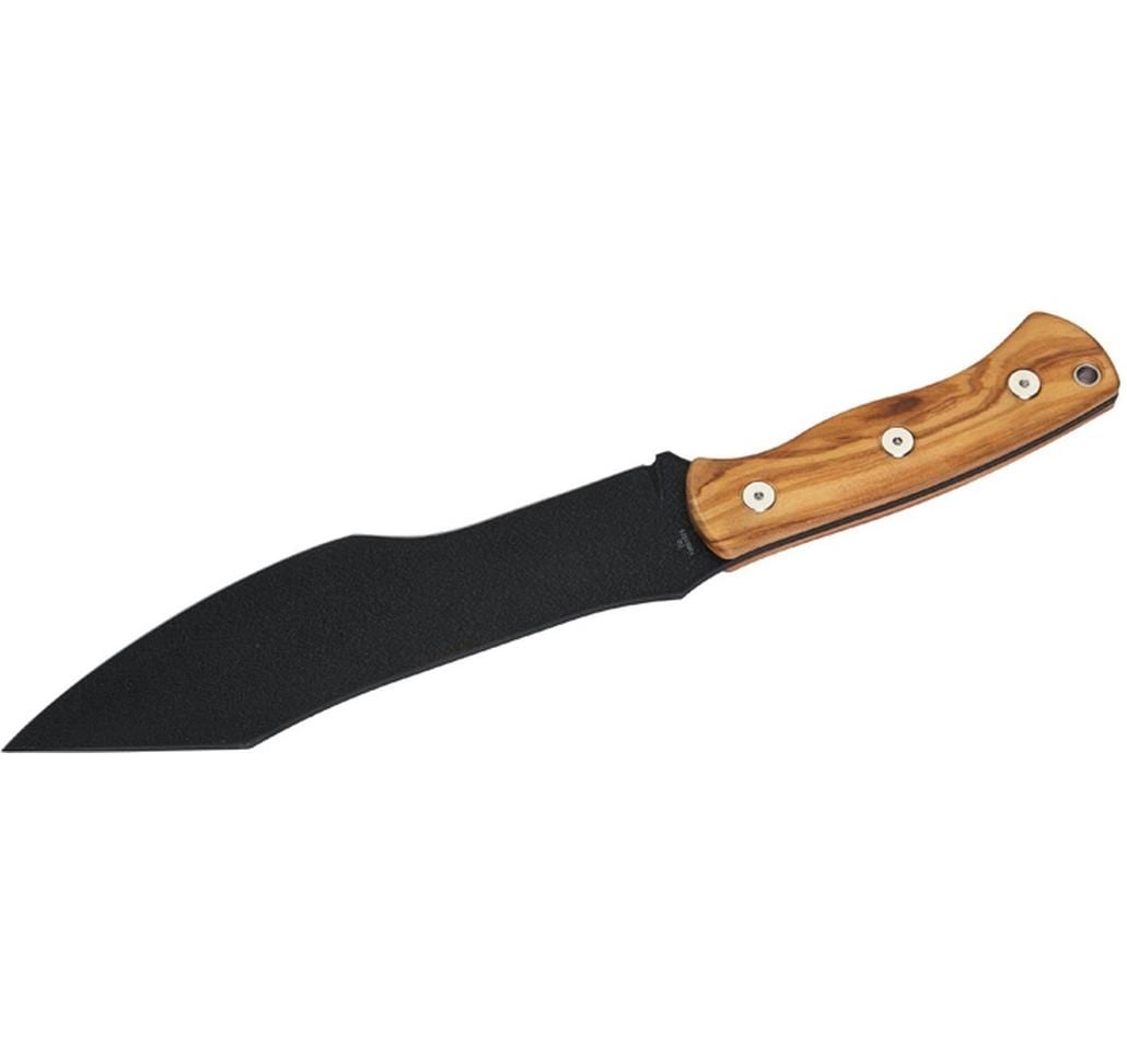 Herbertz Survivalmesser, Klingenstahl D2, Klingenlänge 197 mm, Gesamtlänge 324 mm, Olivenholz