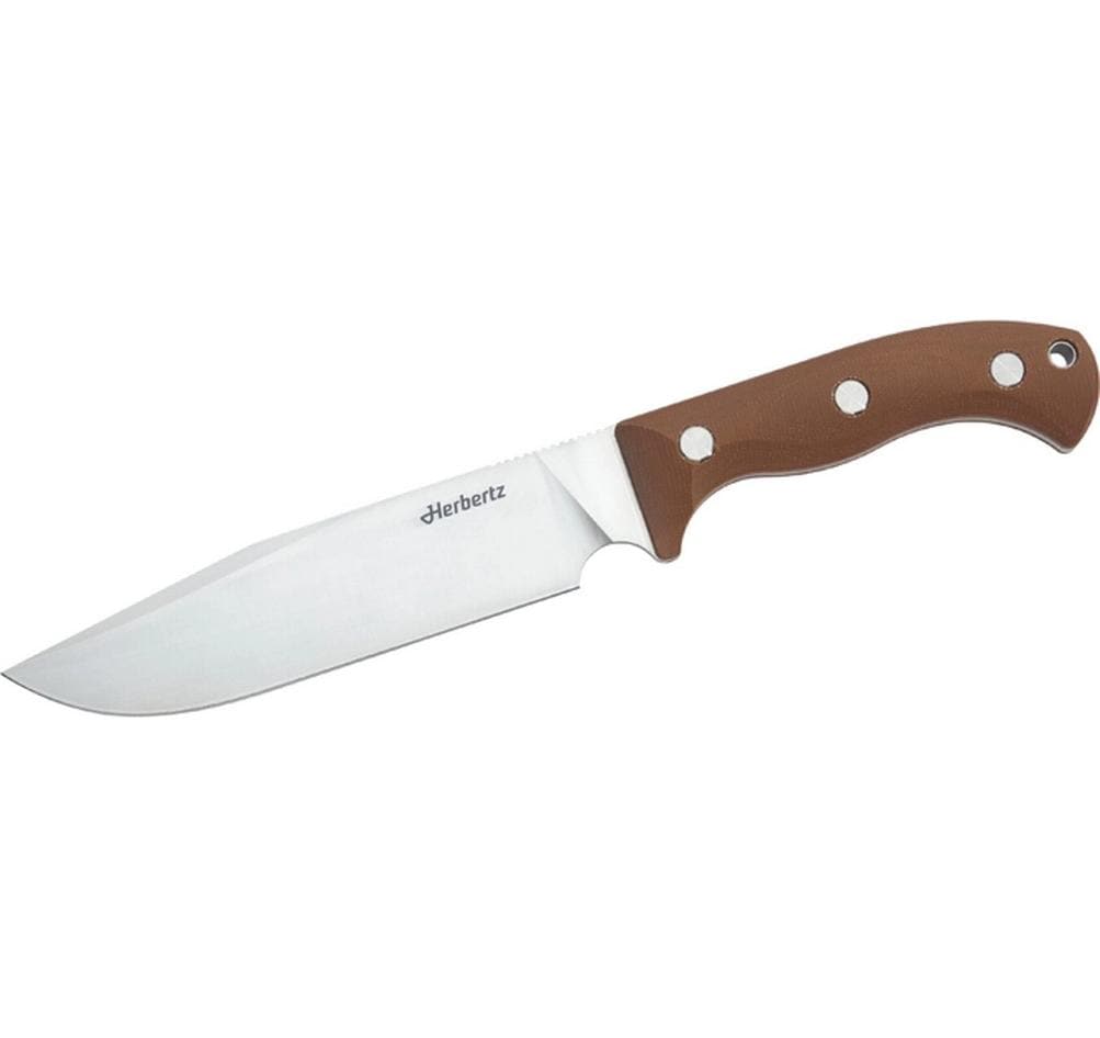 Herbertz D2 – Survivalmesser 173 mm, Micarta, Braun