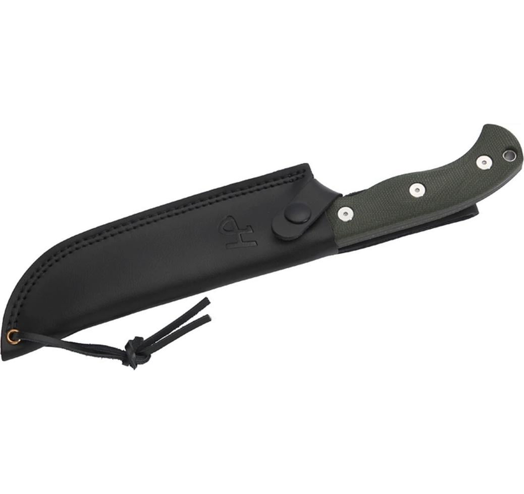 Herbertz D2 – Outdoormesser 173 mm, Micarta, Grün