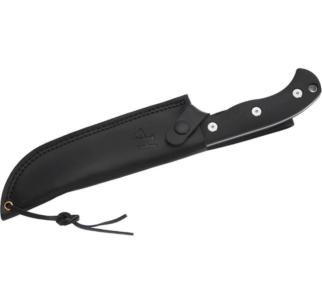 Herbertz Klappmesser/Outdoormesser 173 mm, D2-Klinge, G10-Griff, feststehende Klinge, schwarz