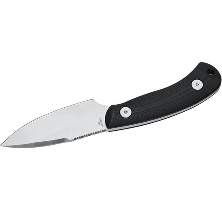 Herbertz Gürtelmesser D2 – Outdoormesser 80 mm, G10-Griff, Schwarz