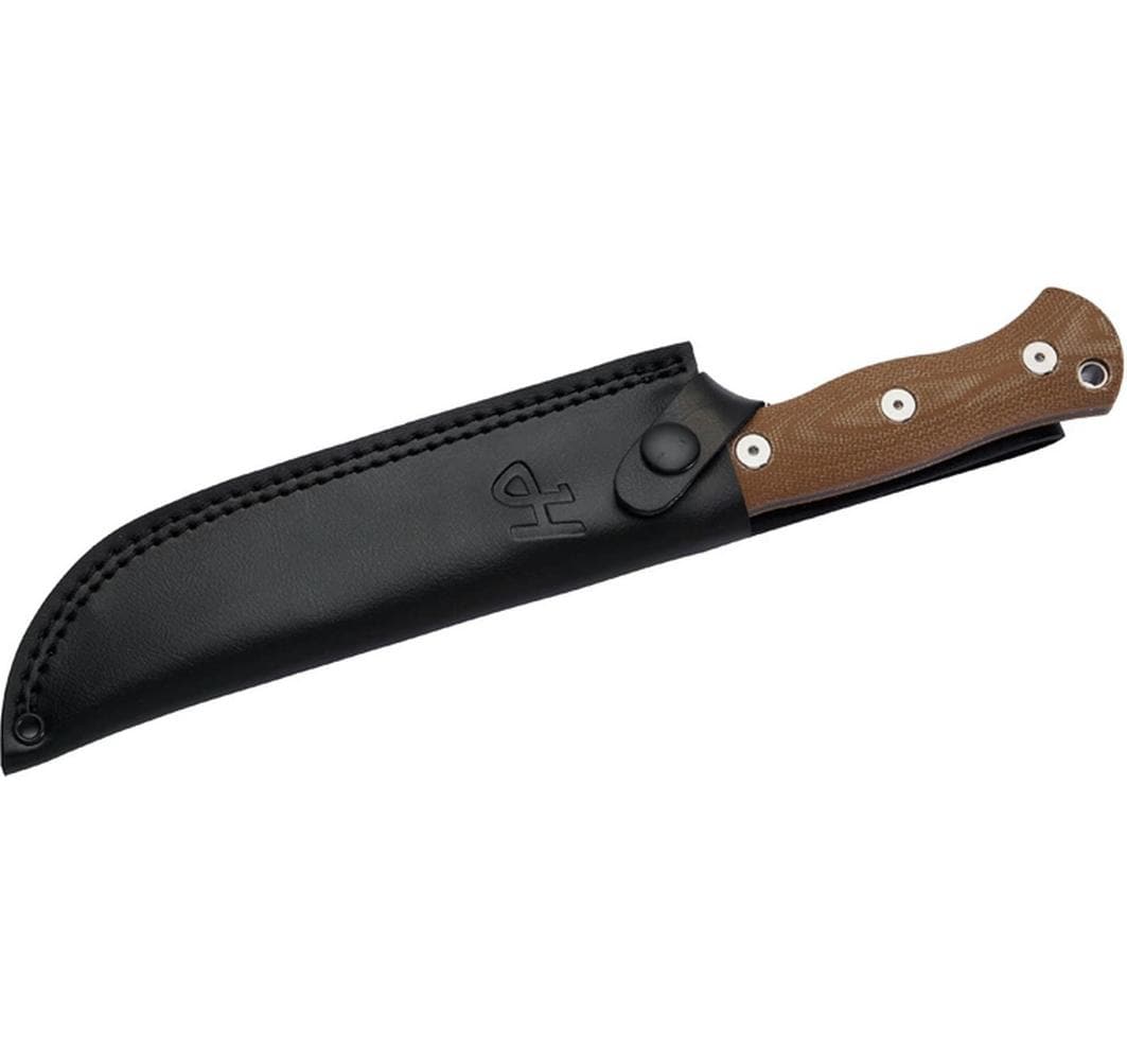 Herbertz Outdoormesser 165 mm, Micarta, Braun/Schwarz