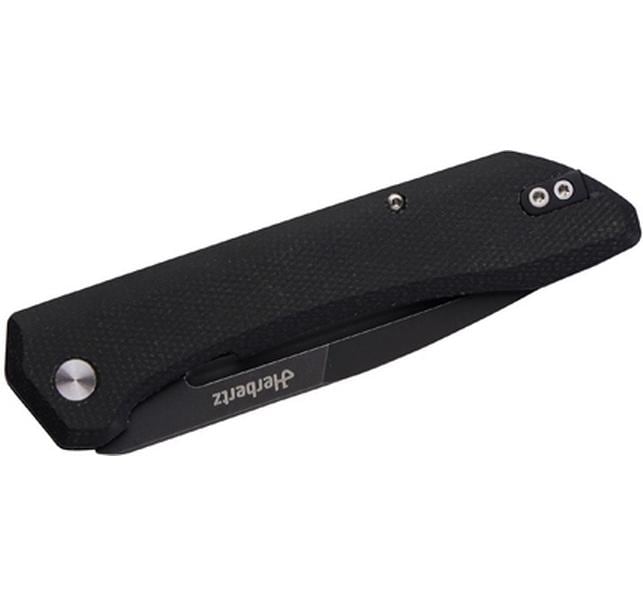 Herbertz Klappmesser 94 mm, Micarta, Liner-Lock, Schwarz