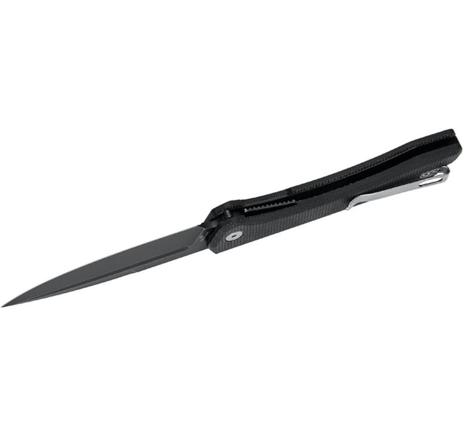 Herbertz Klappmesser 94 mm, Micarta, Liner-Lock, Schwarz