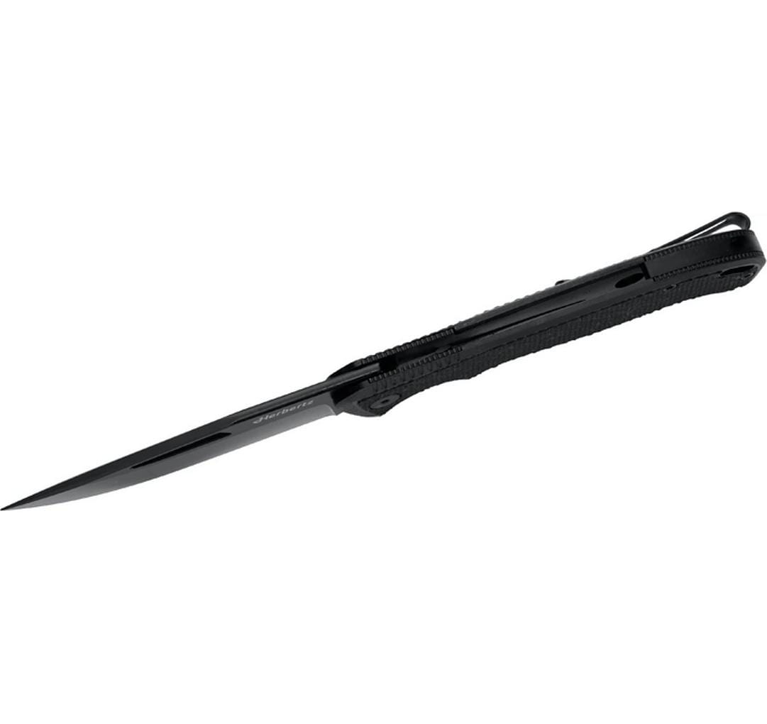 Herbertz Performance – Klappmesser/Outdoormesser 87 mm, G10, Liner-Lock, schwarz