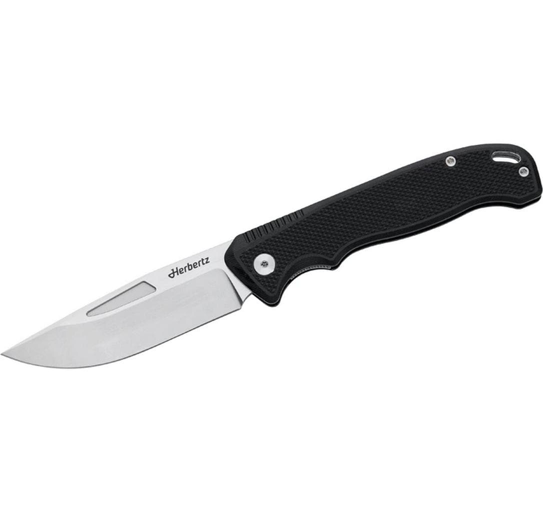 Herbertz Klappmesser 87 mm, Liner-Lock, Schwarz