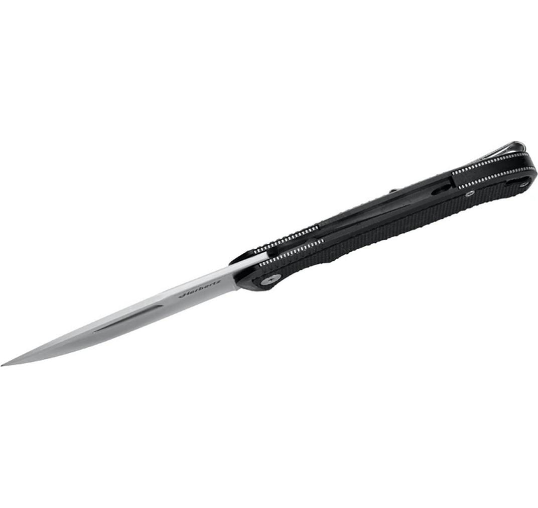 Herbertz Klappmesser 87 mm, Liner-Lock, Schwarz