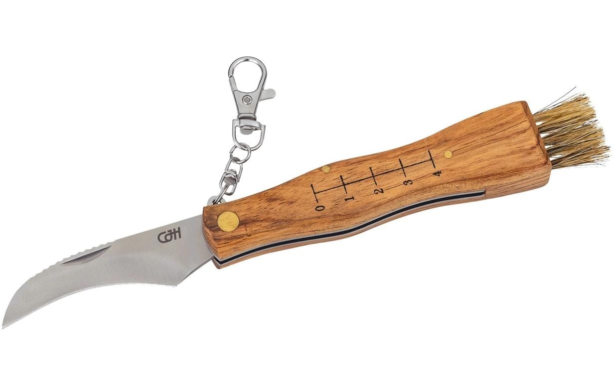 Herbertz CJH – Klappmesser 75 mm, Edelstahl/Holz, mit Bürste