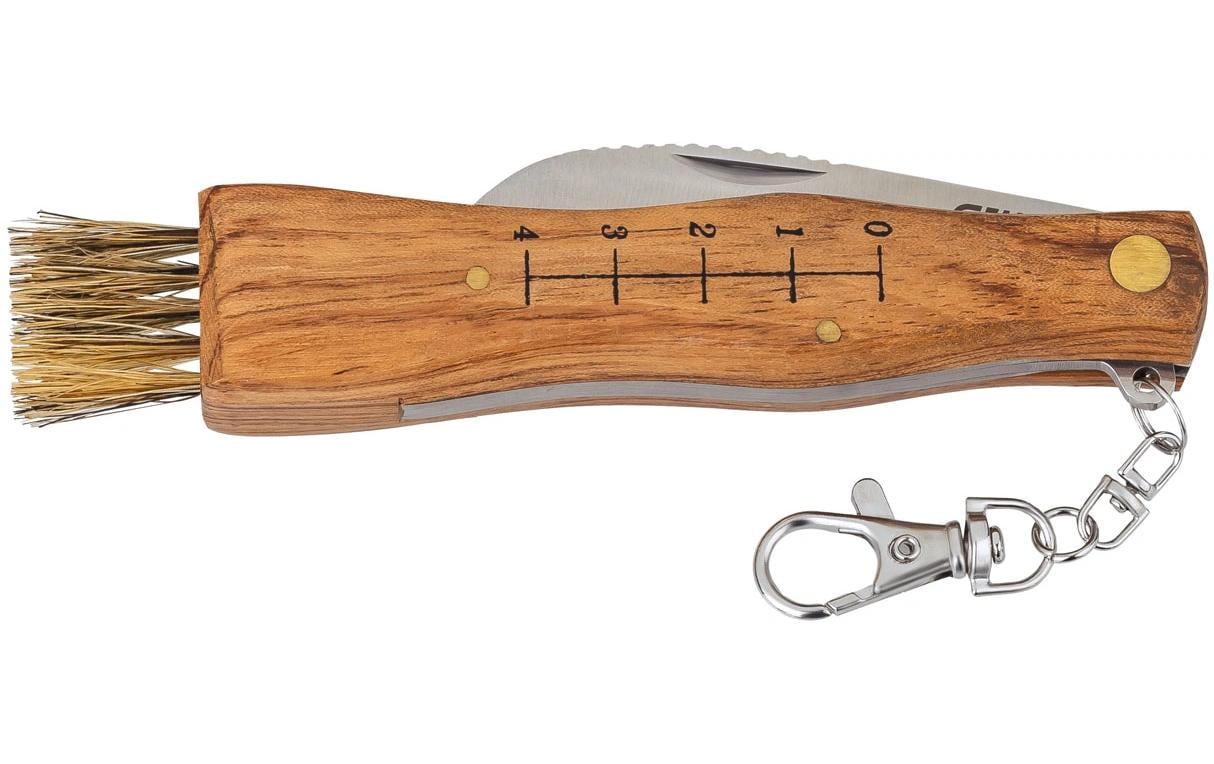 Herbertz CJH – Klappmesser 75 mm, Edelstahl/Holz, mit Bürste