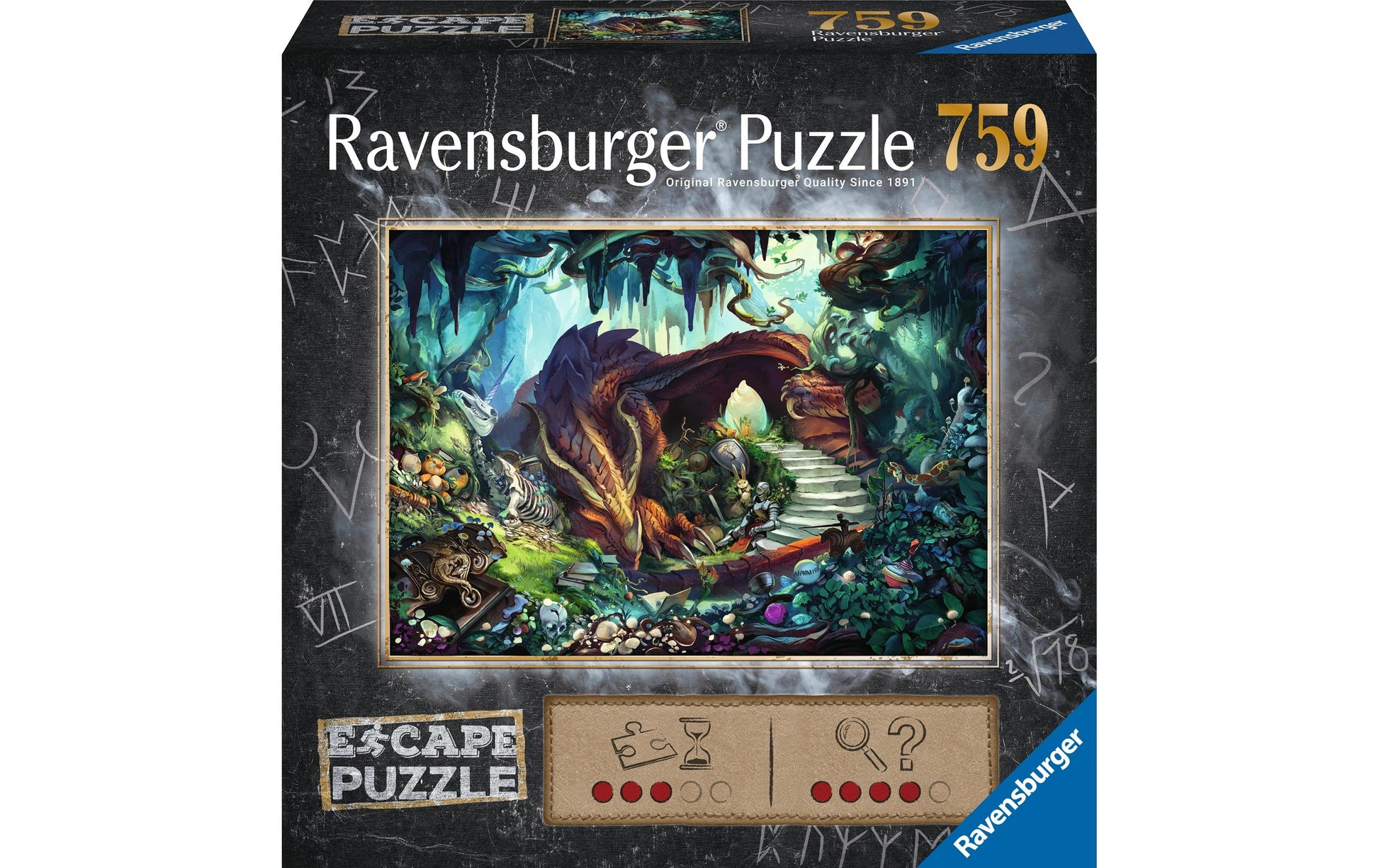 Ravensburger ESCAPE Im Drachenhöhle Puzzle – 759 Teile – 45,1 × 45,1 cm – ab 12 J.