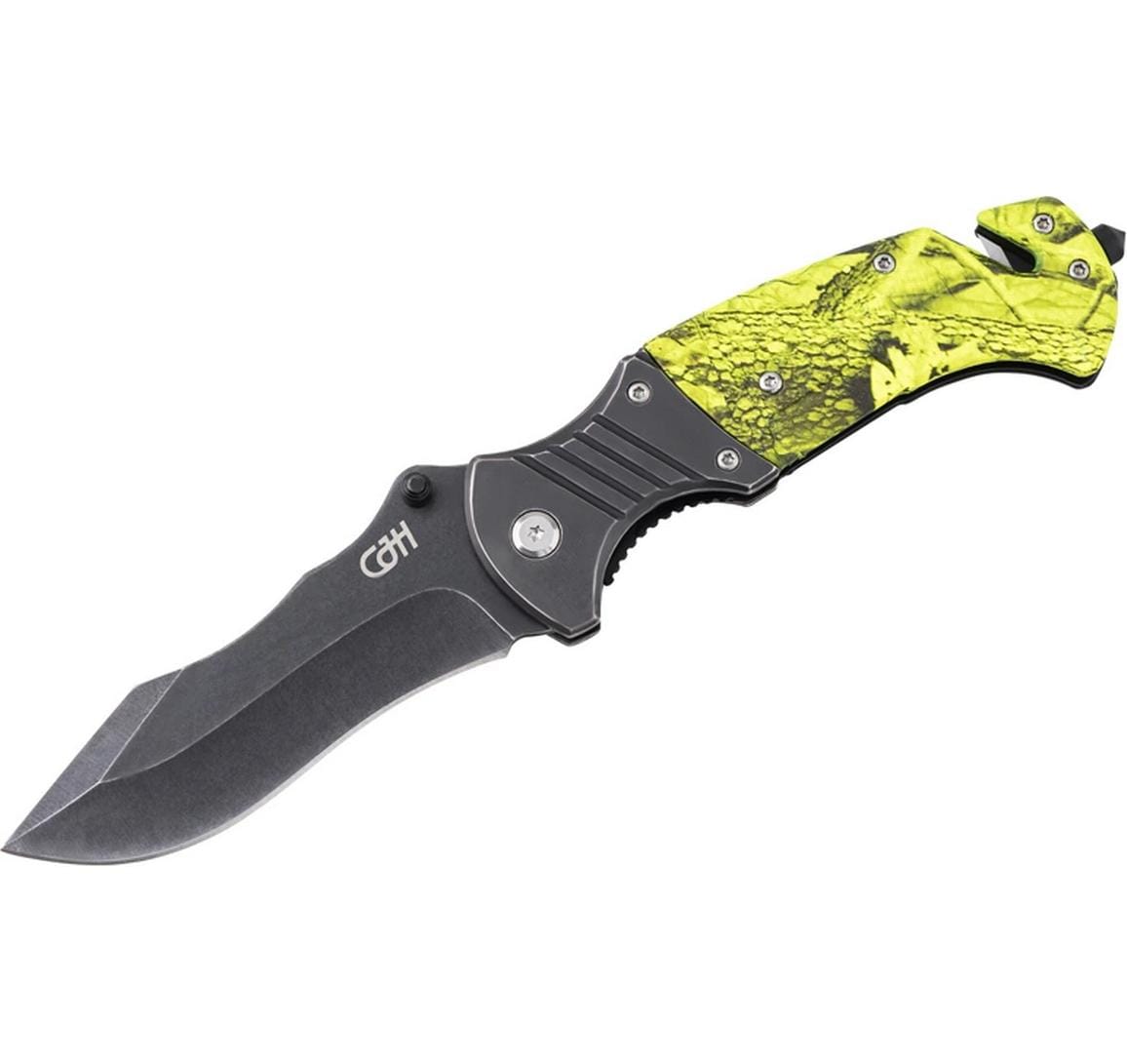 Herbertz CJH Rettungsmesser – Klappmesser 90 mm, Liner-Lock, Camouflage (Grün)