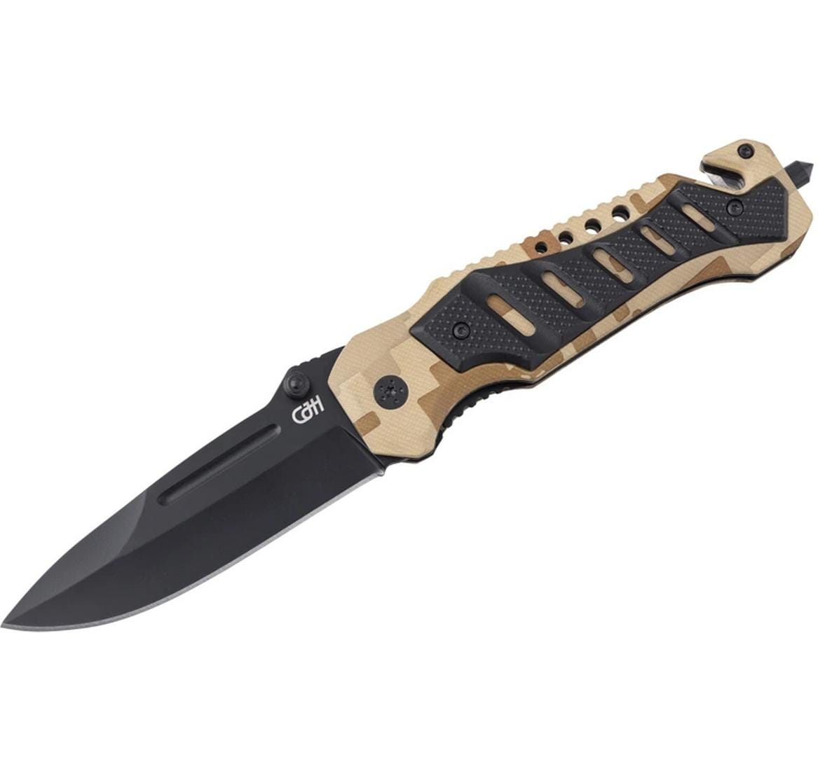Herbertz Klappmesser 90 mm, Aluminium, Edelstahl, Liner-Lock, Camouflage