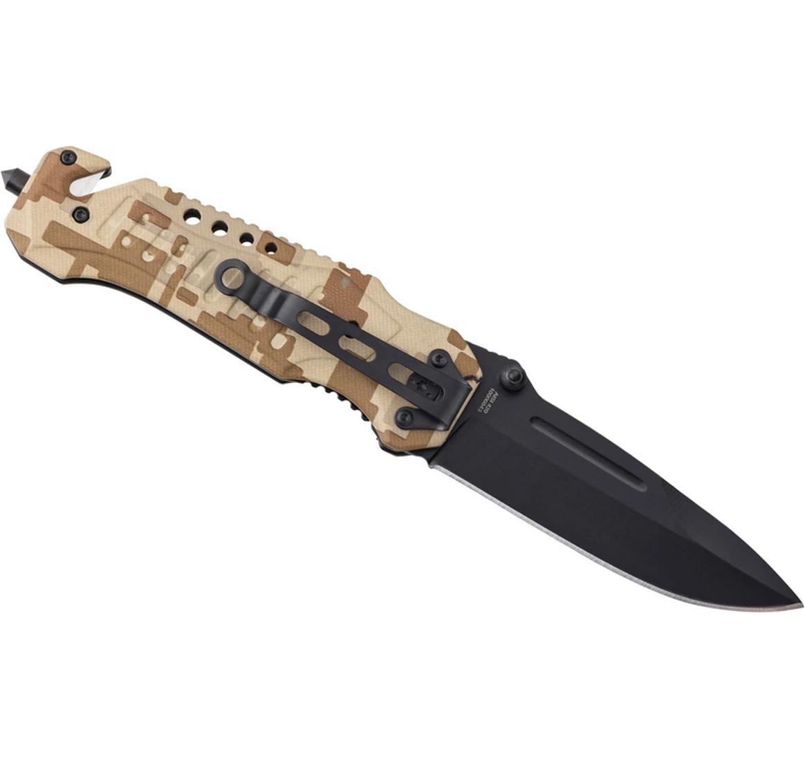 Herbertz Klappmesser 90 mm, Aluminium, Edelstahl, Liner-Lock, Camouflage