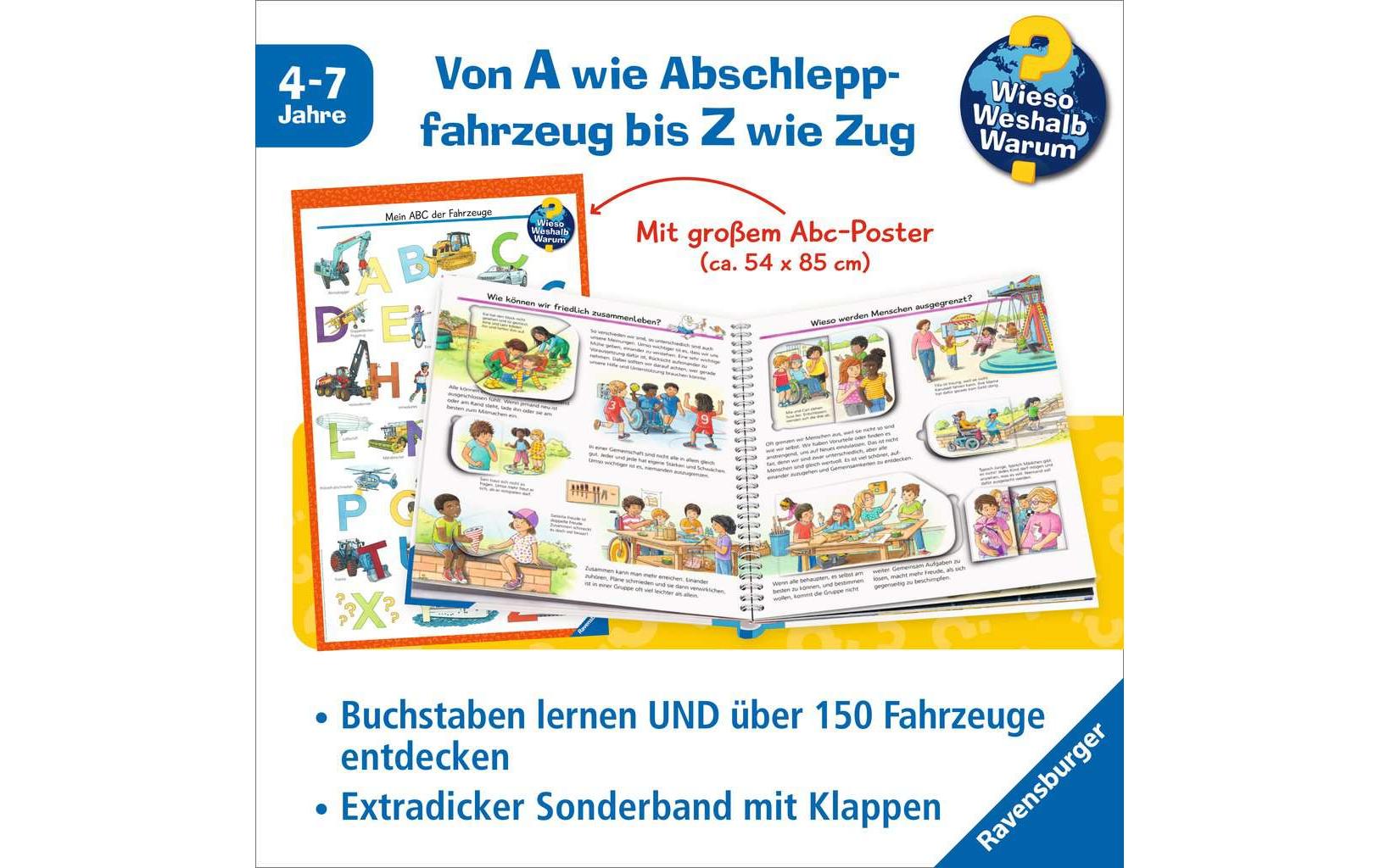 Ravensburger Buch – WWWSoBa: ABC der Fahrzeuge, Softcover, 24 Seiten, Deutsch, ab 4 Jahren