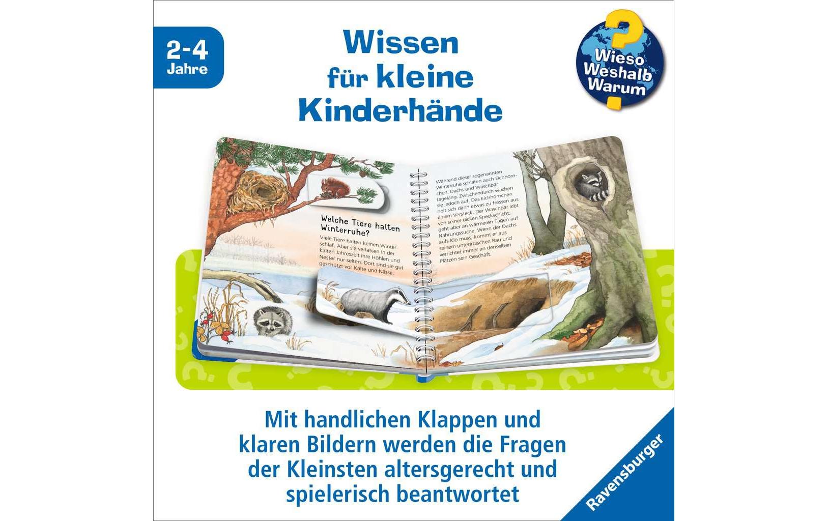 Ravensburger Buch – Wieso? Weshalb? Warum? Tiere im Winter, Pappband, 16 Seiten, Deutsch, ab 2 Jahren