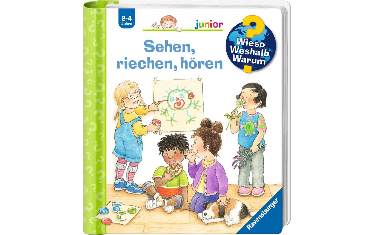 Ravensburger Buch – Wieso? Weshalb? Warum? Sehen, Riechen, Hören, Softcover, 16 Seiten, ab 2 Jahren