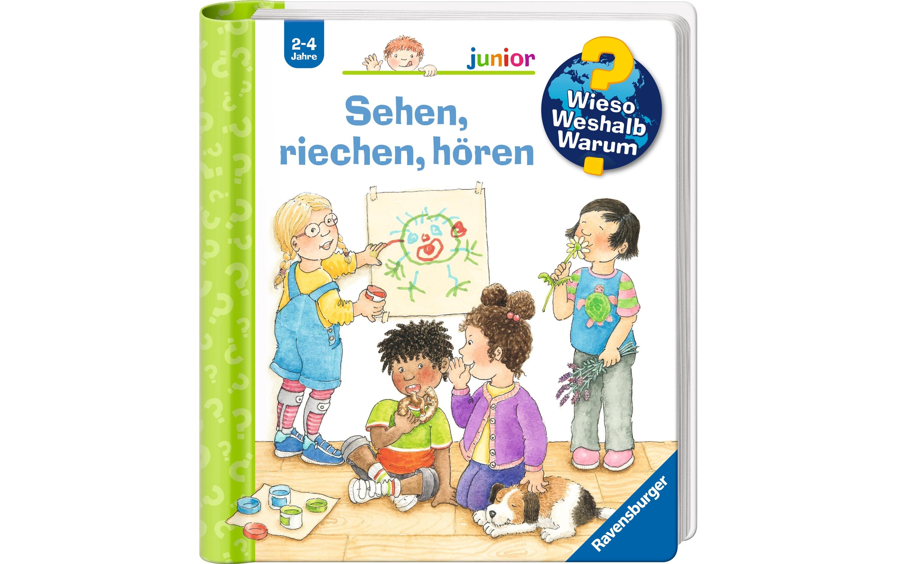 Ravensburger Buch – Wieso? Weshalb? Warum? Sehen, Riechen, Hören, Softcover, 16 Seiten, ab 2 Jahren