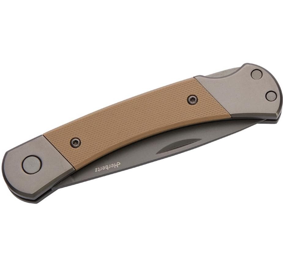 Herbertz Titanbeschichtung Grey D2 – Klappmesser 80 mm, Lock-Back, Grau