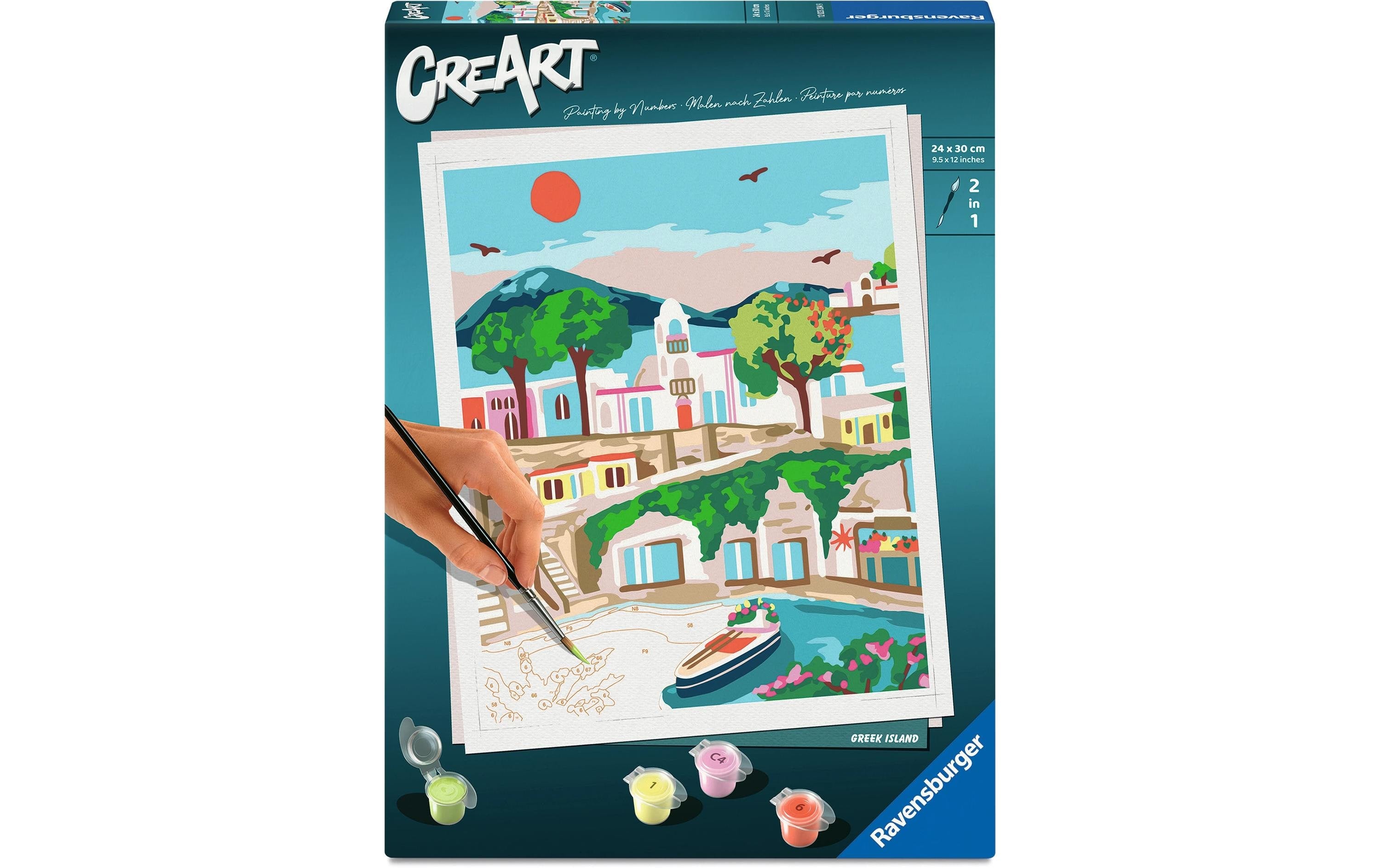 Ravensburger Malen-nach-Zahlen-Set – Griechische Insel – ab 12 Jahren