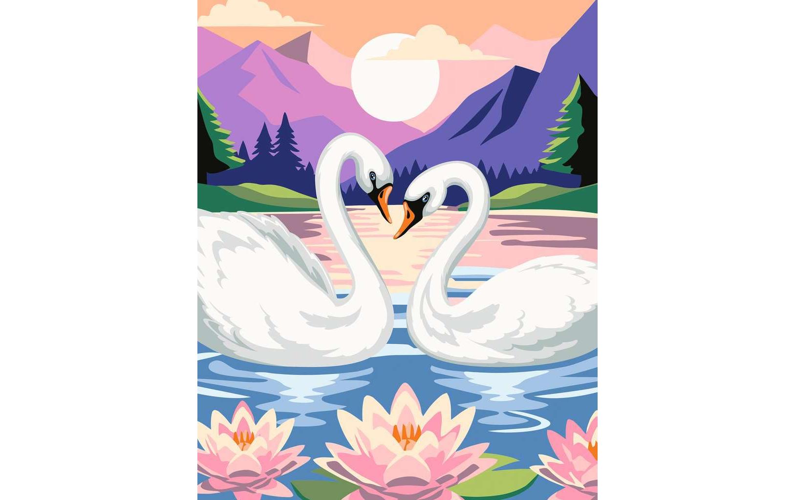 Ravensburger Malen-nach-Zahlen-Set – Schwan – ab 12 Jahren