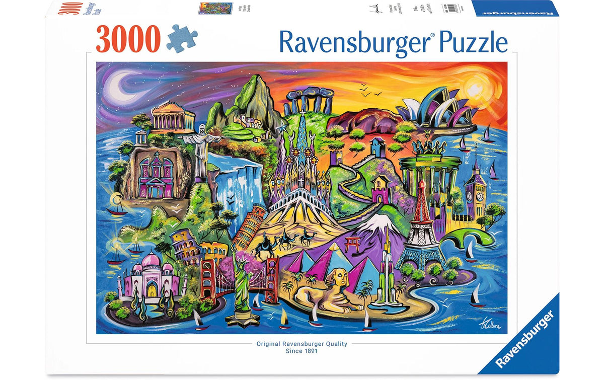 Ravensburger Puzzle Landkarte – 3000 Teile – 121 × 80 cm – ab 14 Jahren