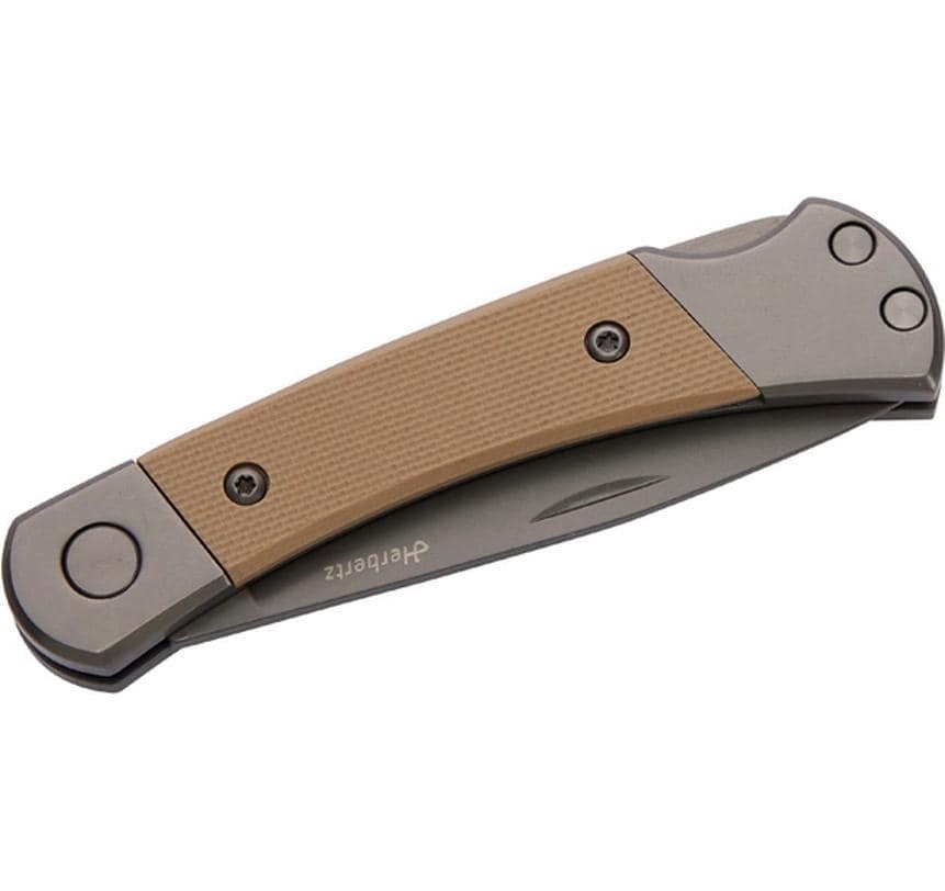Herbertz Klappmesser 65 mm, Lock-Back, Kunststoff/Stahl, Dunkelgrau
