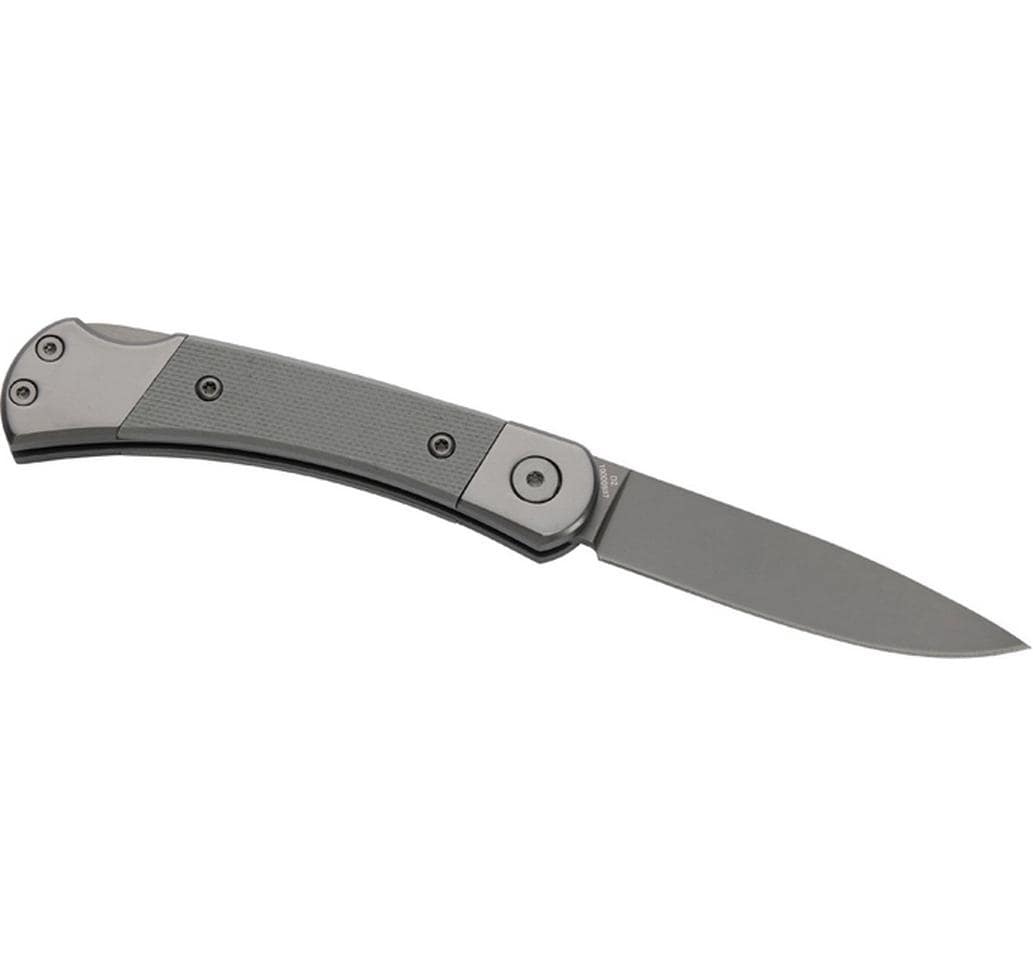 Herbertz Klappmesser 65 mm, Titanbeschichtung, D2-Stahl, Kunststoffgriff, Lock-Back, Dunkelgrau