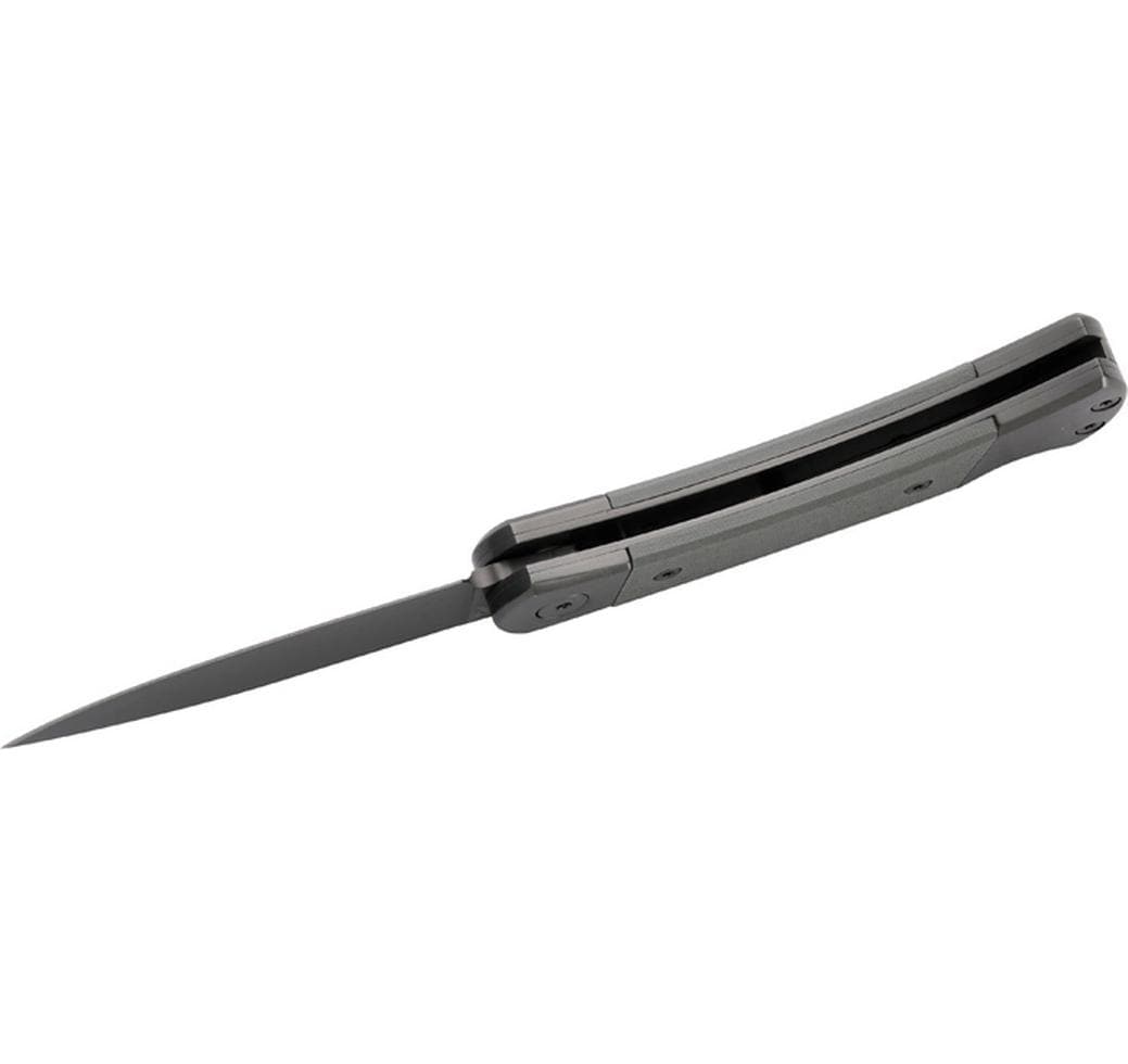 Herbertz Klappmesser 65 mm, Titanbeschichtung, D2-Stahl, Kunststoffgriff, Lock-Back, Dunkelgrau