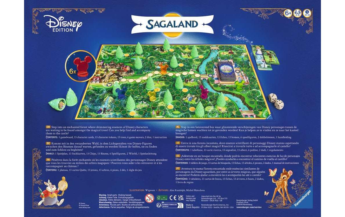 Ravensburger Disney Sagaland – Brettspiel, 2–6 Spieler, ab 6 Jahren, 30 Min., mehrsprachig