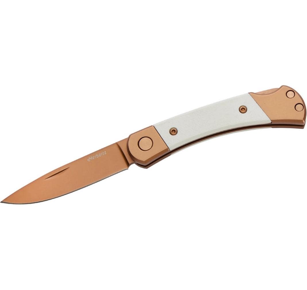 Herbertz Klappmesser 65 mm, Lock-Back, Roségold