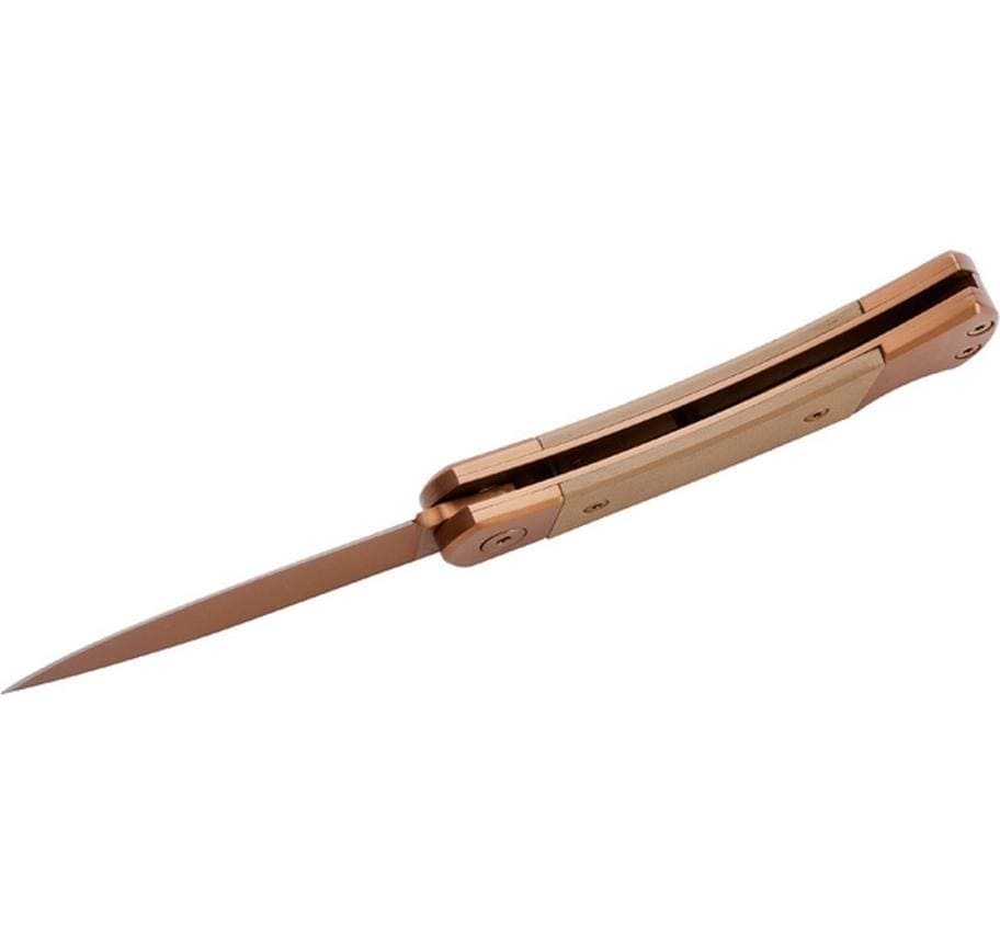 Herbertz Klappmesser 65 mm, Kunststoff, Lock-Back-Verriegelung, Beige