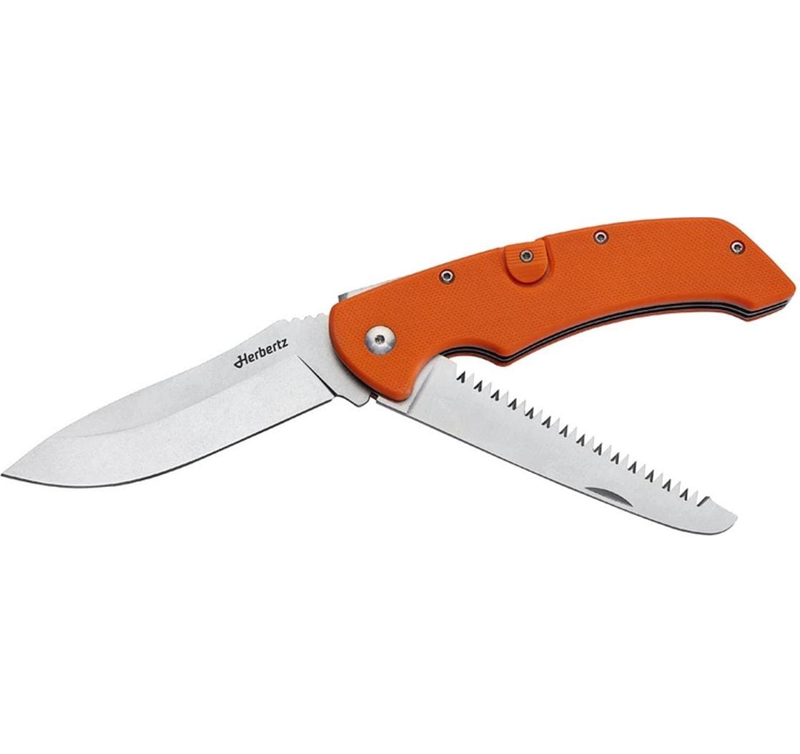 Herbertz Klappmesser 90 mm, Kunststoff, Lock-Back, Orange