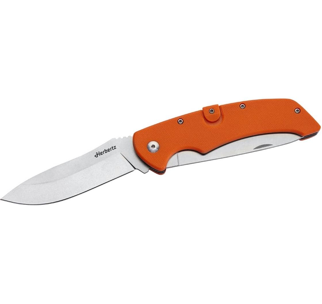 Herbertz Klappmesser 90 mm, Kunststoff, Lock-Back, Orange