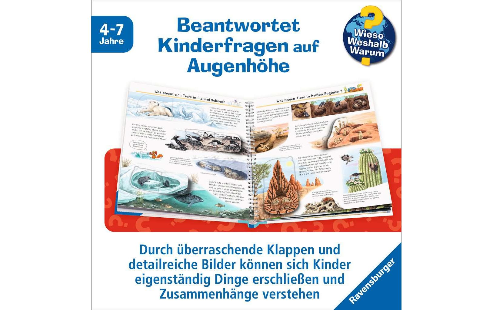 Ravensburger Buch – Wieso? Weshalb? Warum? – Was Tiere alles bauen, Softcover, 16 Seiten, ab 4 Jahren