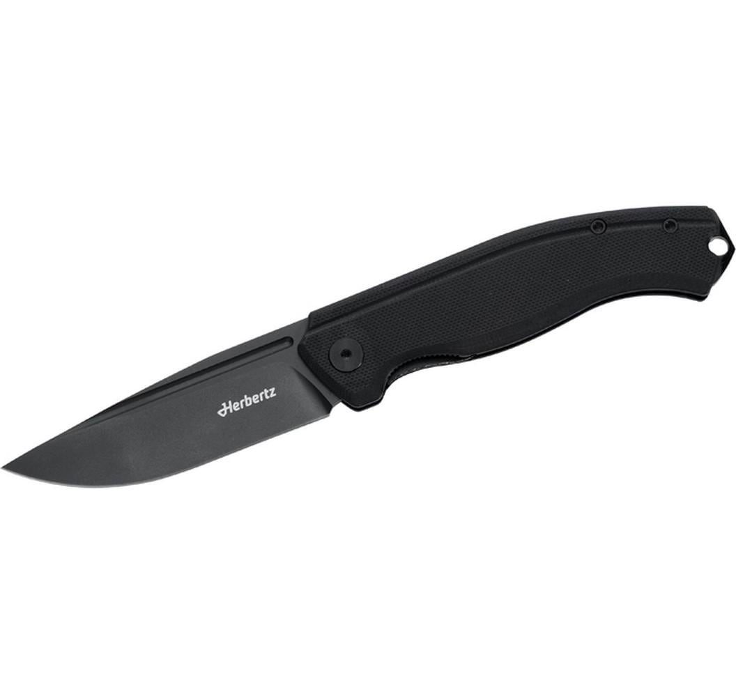 Herbertz Klappmesser 82 mm, Liner-Lock, Schwarz
