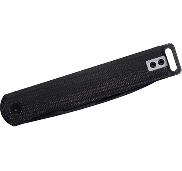 Herbertz Klappmesser 93 mm, Micarta, Edelstahl, Liner-Lock, Schwarz