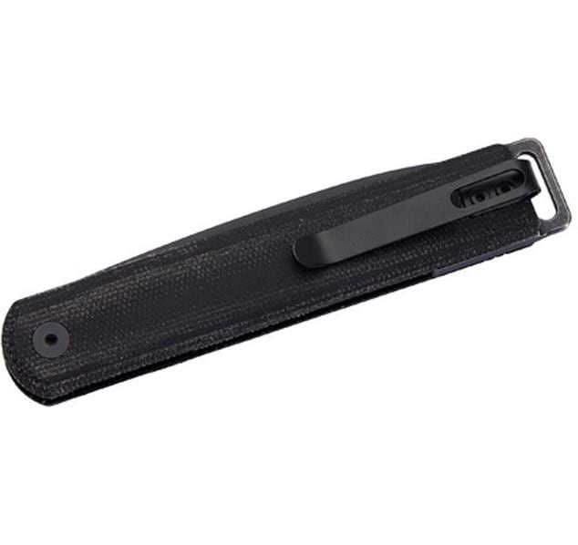 Herbertz Klappmesser 93 mm, Micarta, Edelstahl, Liner-Lock, Schwarz