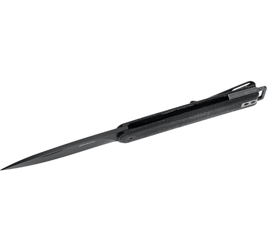 Herbertz Klappmesser 93 mm, Micarta, Edelstahl, Liner-Lock, Schwarz