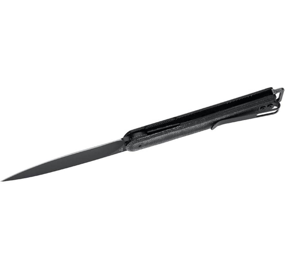 Herbertz Klappmesser 93 mm, Micarta, Edelstahl, Liner-Lock, Schwarz