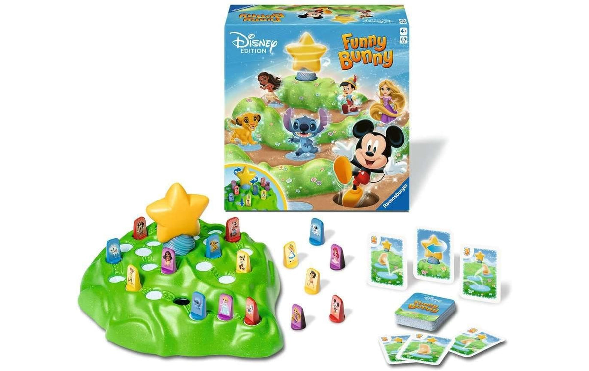 Ravensburger Funny Bunny Disney Edition – Brettspiel, 2–4 Spieler, ab 4 Jahren, 30 Min., DE/FR/IT/EN